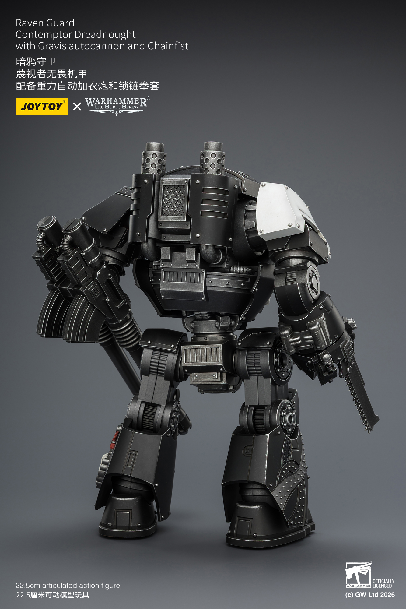 JoyToy Warhammer The Horus Heresy Raven Guard Contemptor Dreadnought with Gravis autocannon and Chainfist