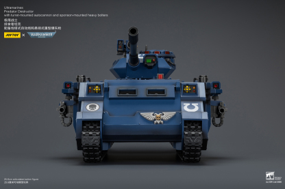 JoyToy WH40K Ultramarines Predator Destructor with turret-mounted autocannon and sponson-mounted heavy bolters
