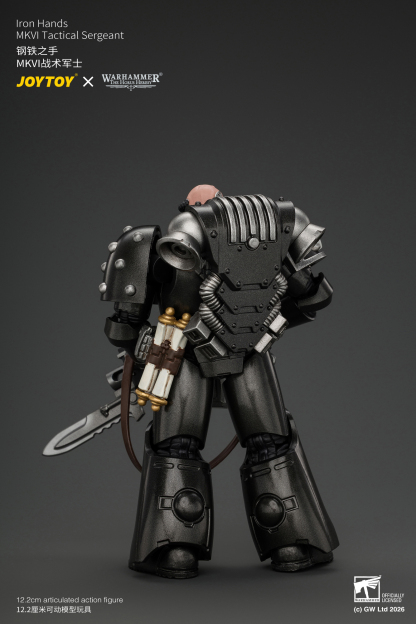 JoyToy Warhammer The Horus Heresy Iron Hands MKVI Tactical Sergeant with Bolter, Plasma Pistol & Power sword