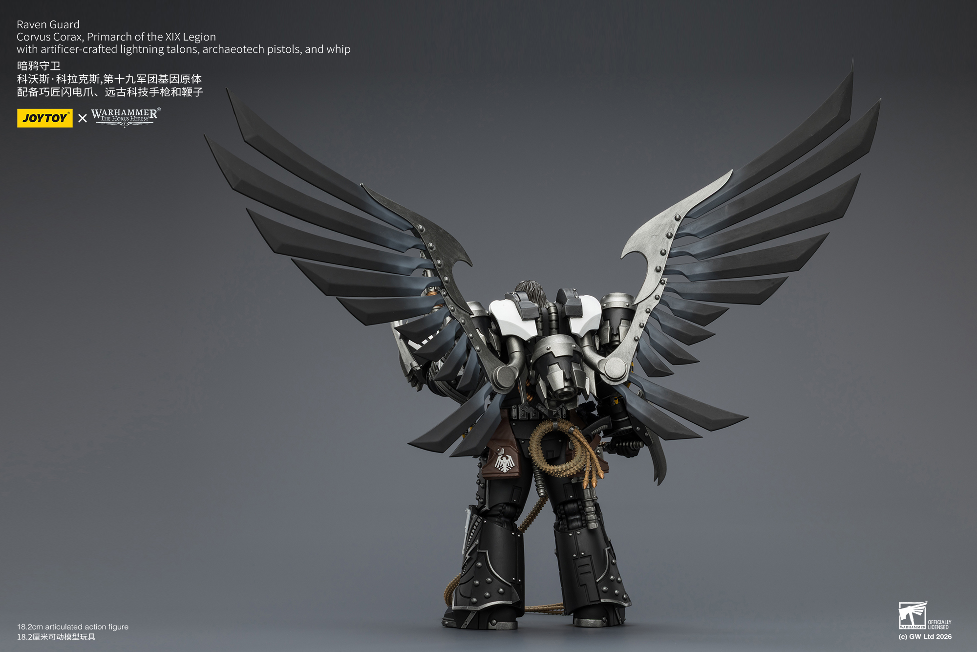 JoyToy Warhammer The Horus Heresy Raven Guard Corvus Corax, Primarch of the XIX Legion