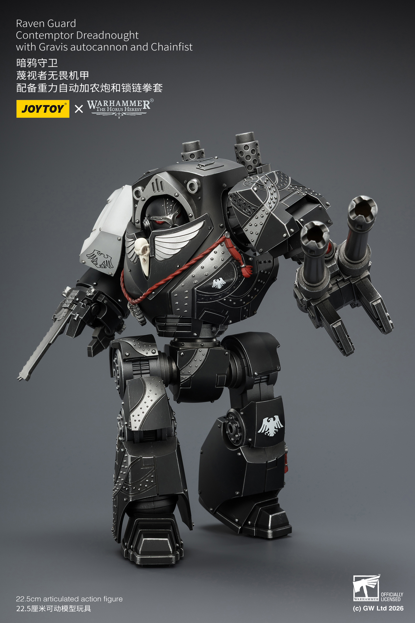 JoyToy Warhammer The Horus Heresy Raven Guard Contemptor Dreadnought with Gravis autocannon and Chainfist
