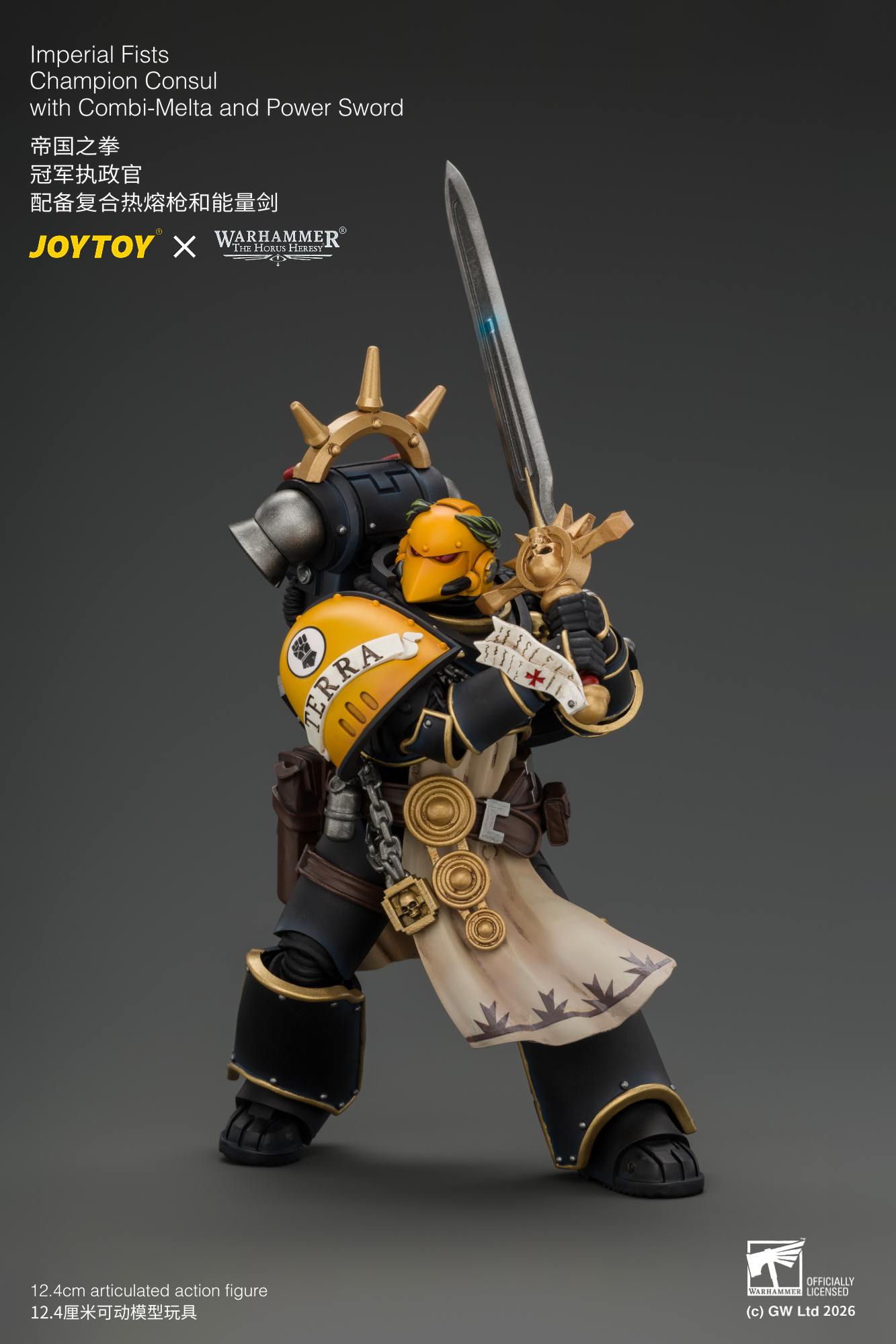JoyToy Warhammer The Horus Heresy Imperial Fists Champion Consul with Combi-Melta and Power Sword