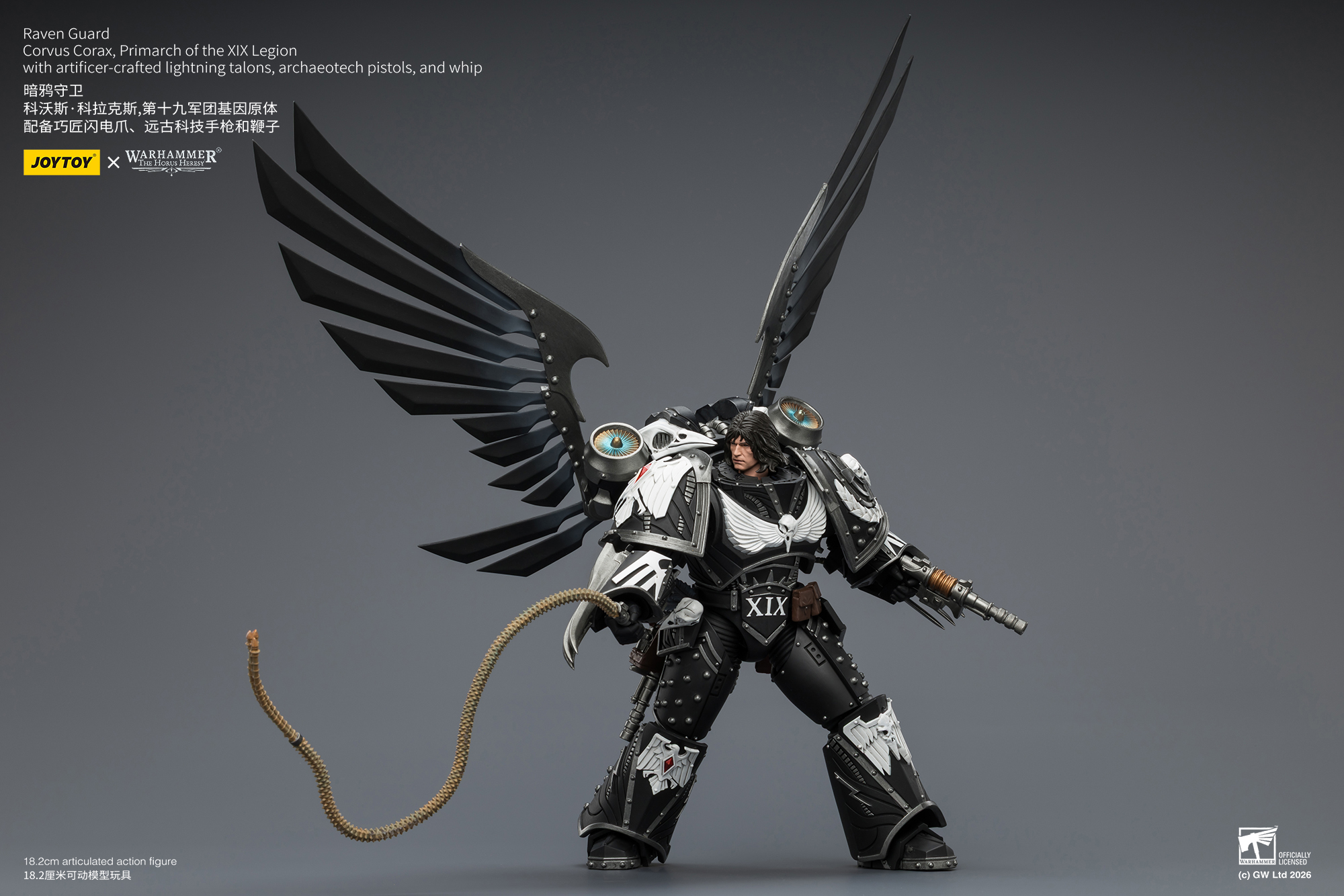 JoyToy Warhammer The Horus Heresy Raven Guard Corvus Corax, Primarch of the XIX Legion