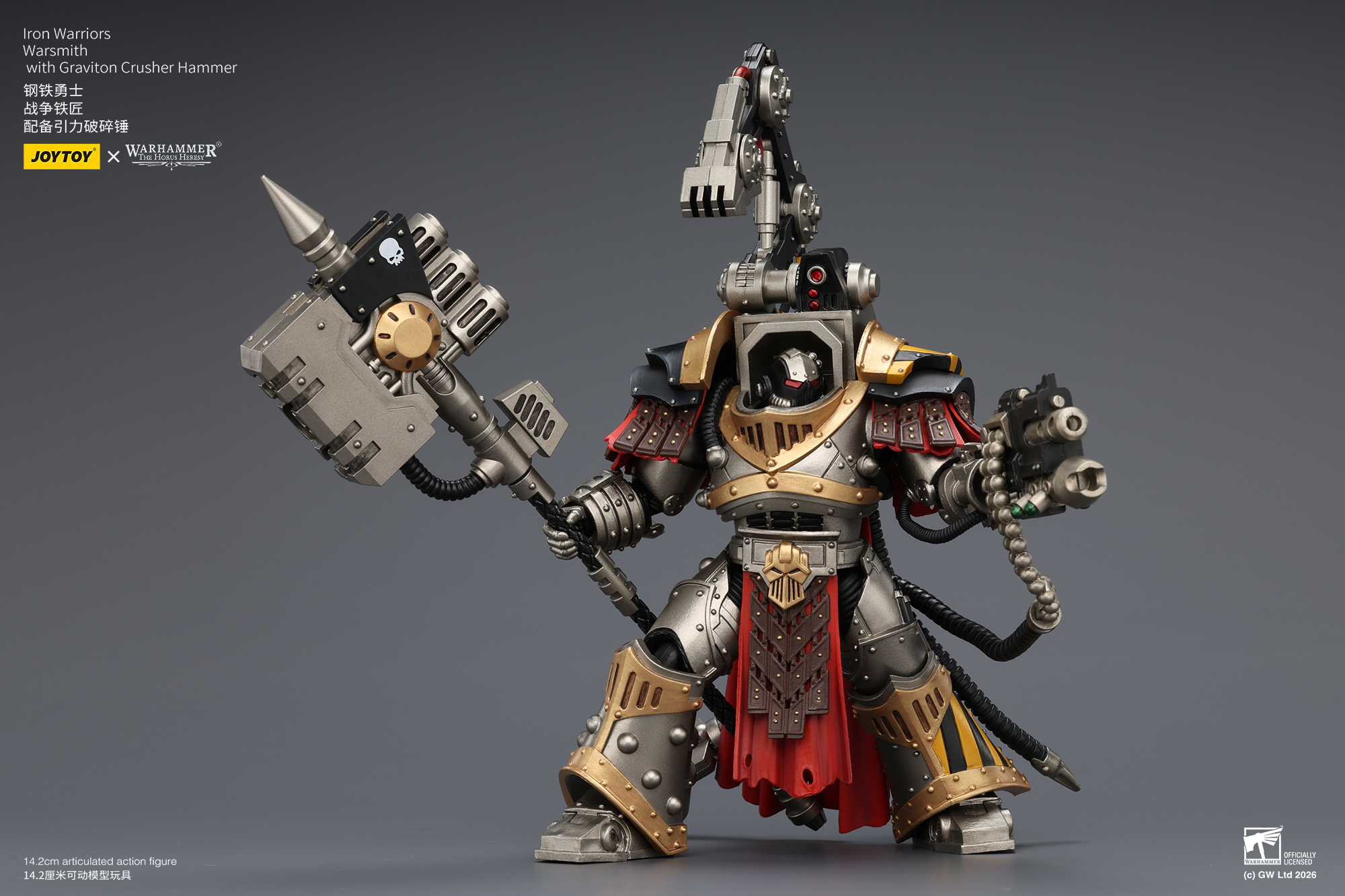 JoyToy Warhammer The Horus Heresy Iron Warriors Warsmith with Graviton Crusher Hammer
