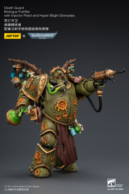 JoyToy WH40K Death Guard Biologus Putrifier with Injector Pistol and Hyper Blight Grenades