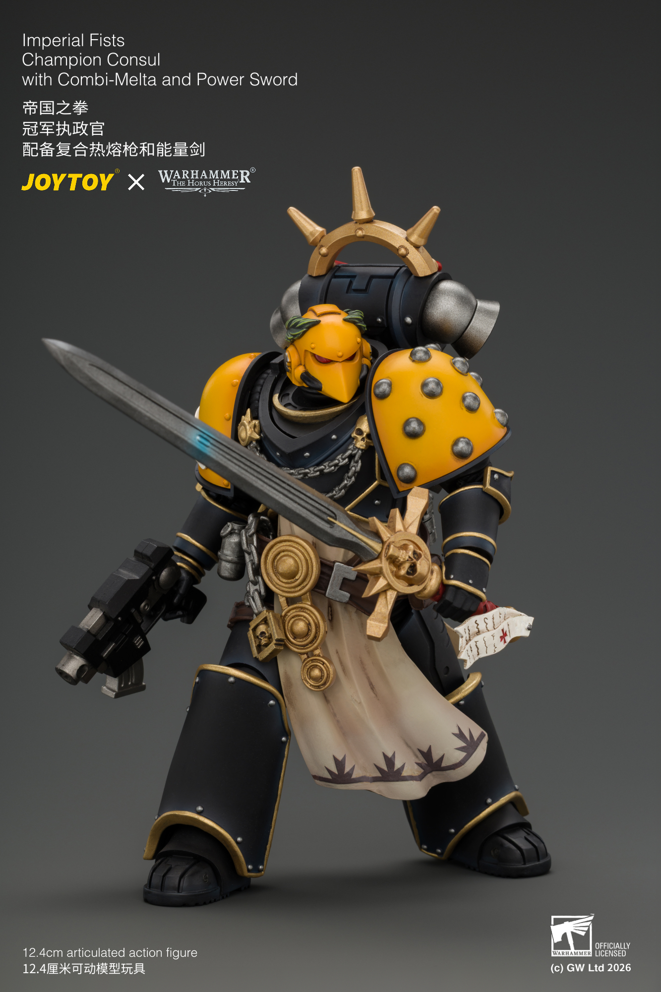 JoyToy Warhammer The Horus Heresy Imperial Fists Champion Consul with Combi-Melta and Power Sword