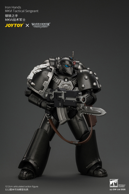 JoyToy Warhammer The Horus Heresy Iron Hands MKVI Tactical Sergeant with Bolter, Plasma Pistol & Power sword