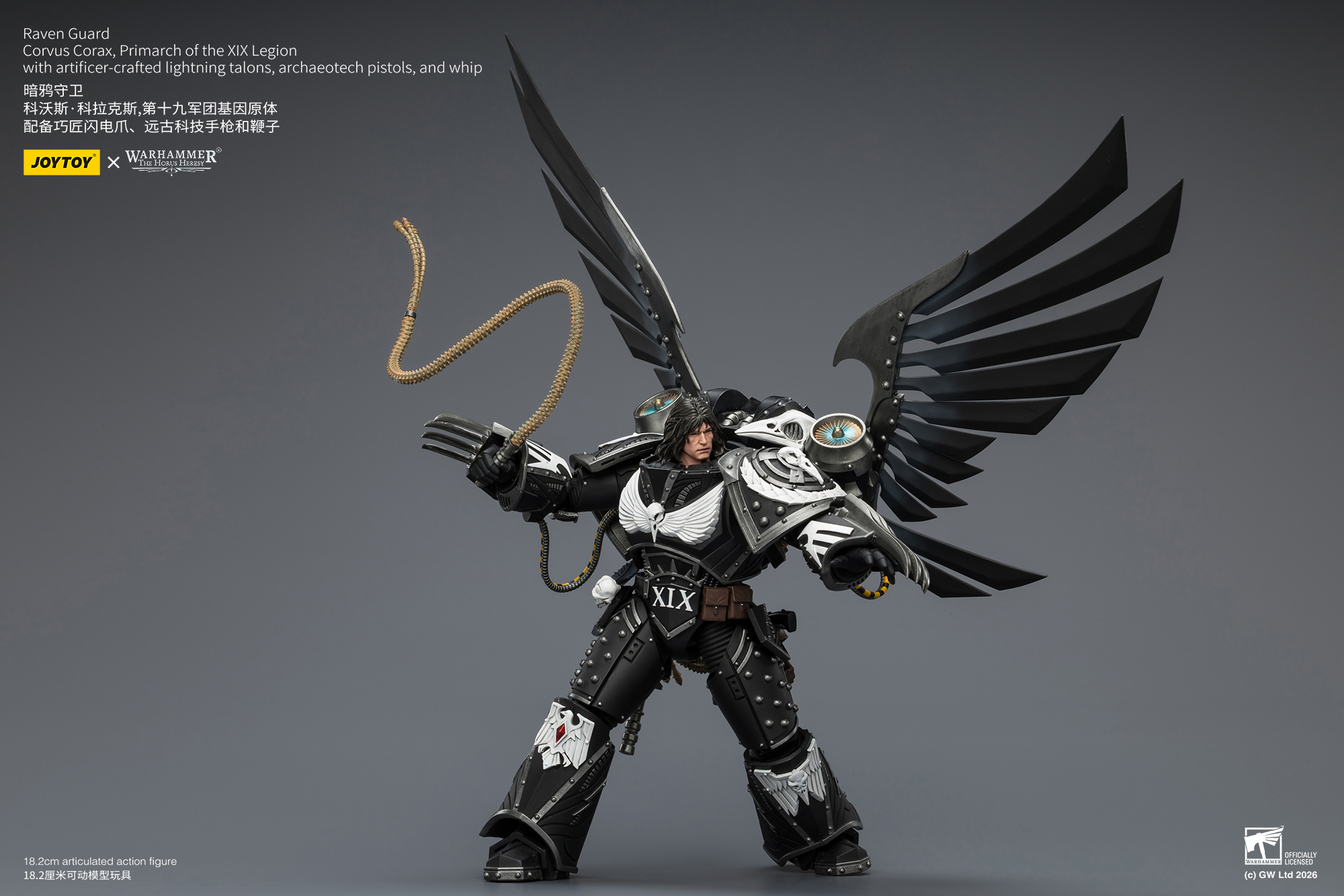 JoyToy Warhammer The Horus Heresy Raven Guard Corvus Corax, Primarch of the XIX Legion