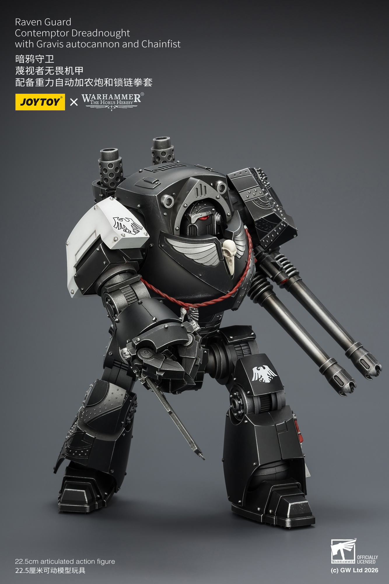 JoyToy Warhammer The Horus Heresy Raven Guard Contemptor Dreadnought with Gravis autocannon and Chainfist