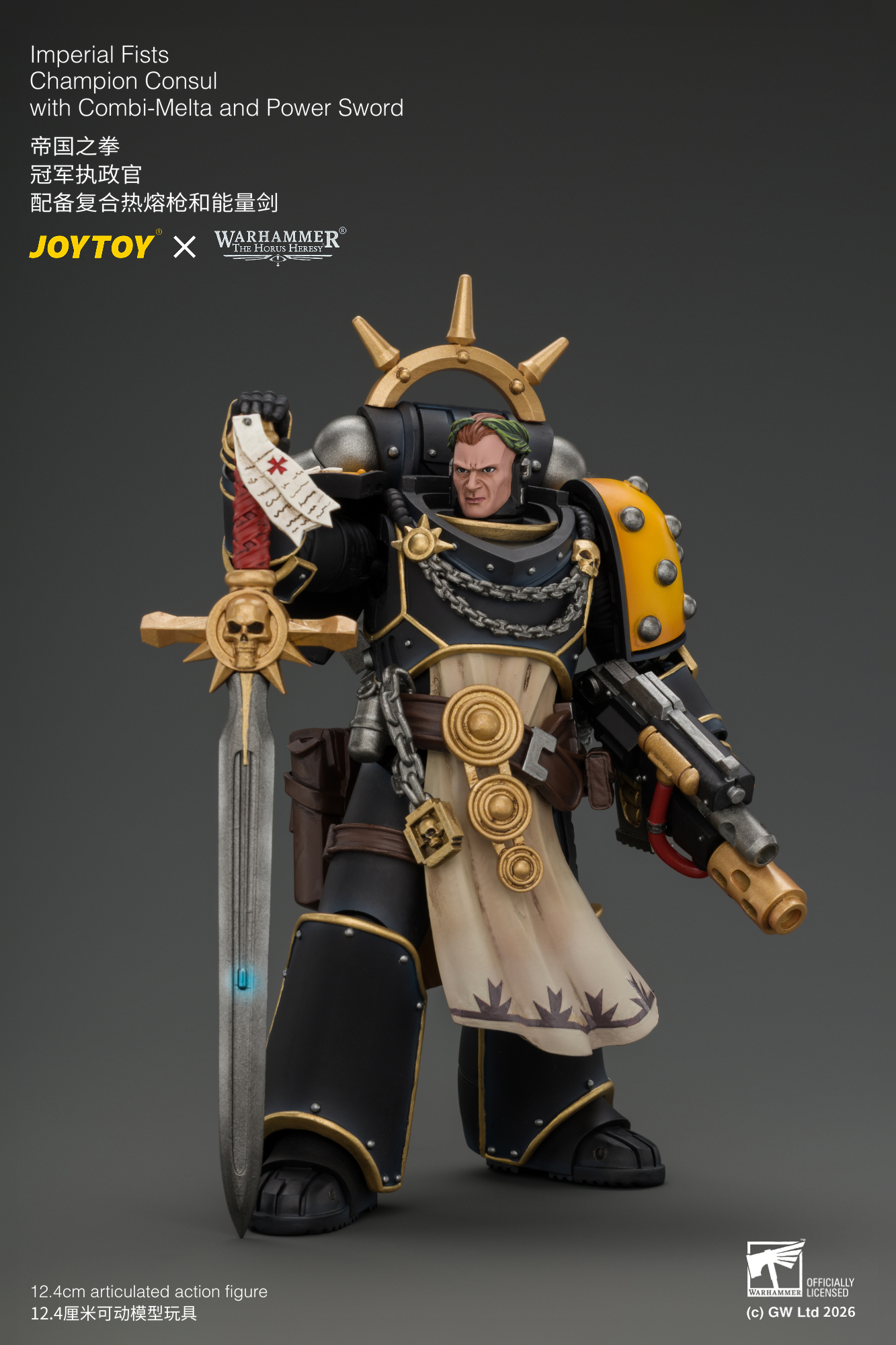 JoyToy Warhammer The Horus Heresy Imperial Fists Champion Consul with Combi-Melta and Power Sword