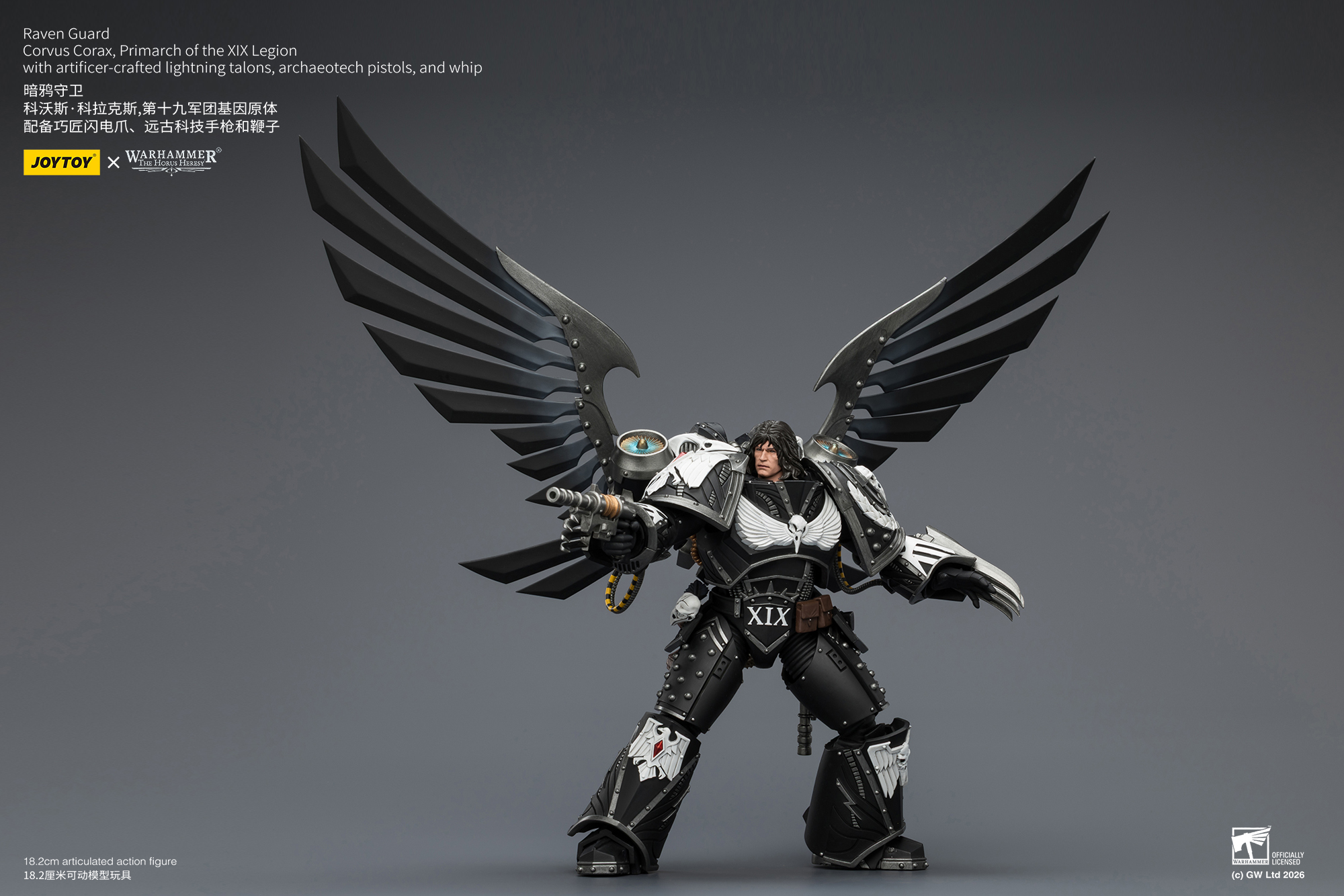JoyToy Warhammer The Horus Heresy Raven Guard Corvus Corax, Primarch of the XIX Legion