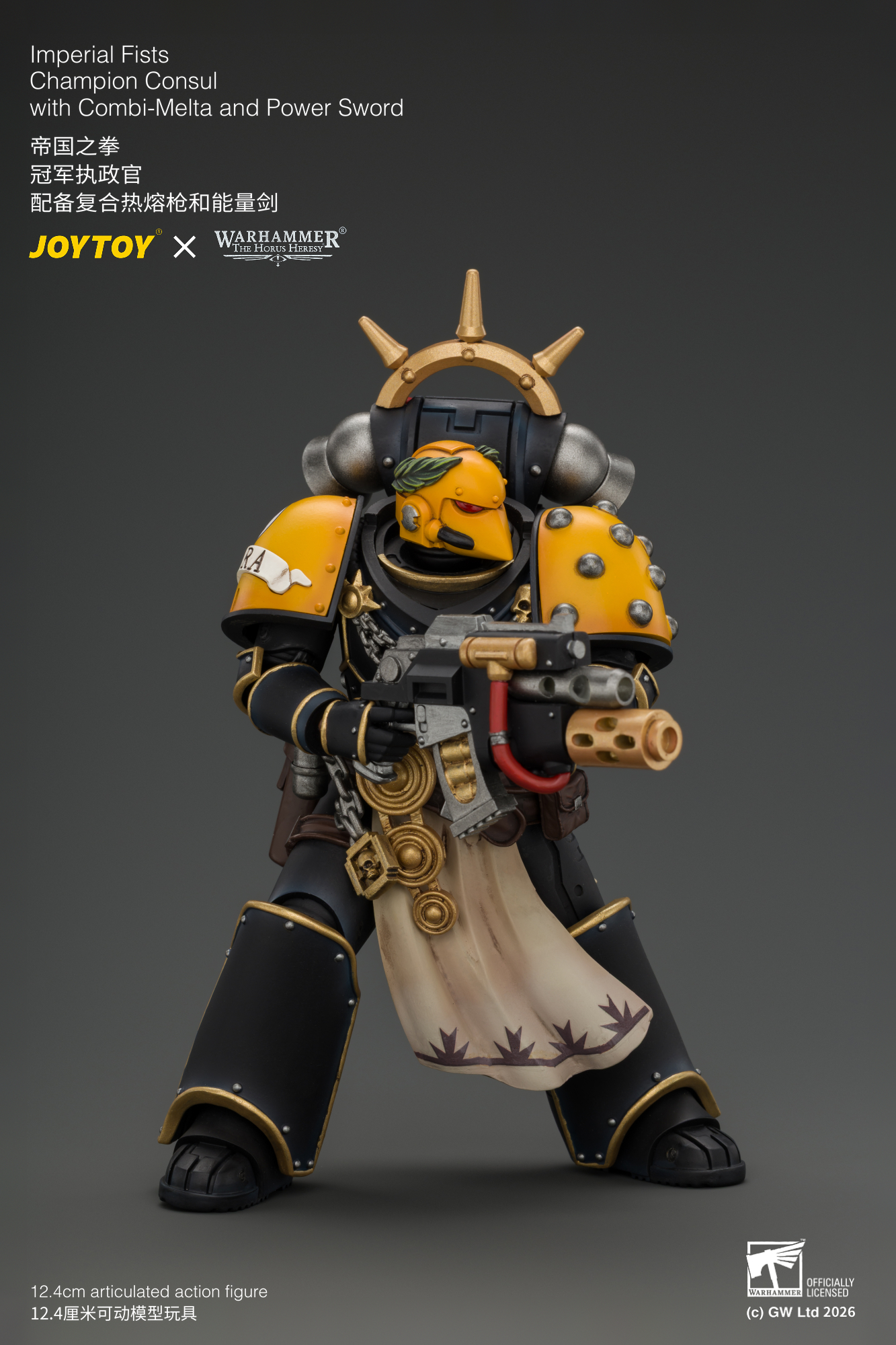 JoyToy Warhammer The Horus Heresy Imperial Fists Champion Consul with Combi-Melta and Power Sword