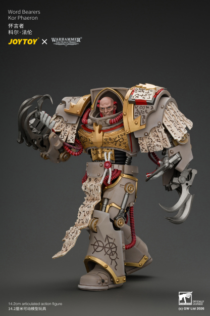 JoyToy Warhammer The Horus Heresy Chaos Space Marines Word Bearers Kor Phaeron with Patriarch's Claws