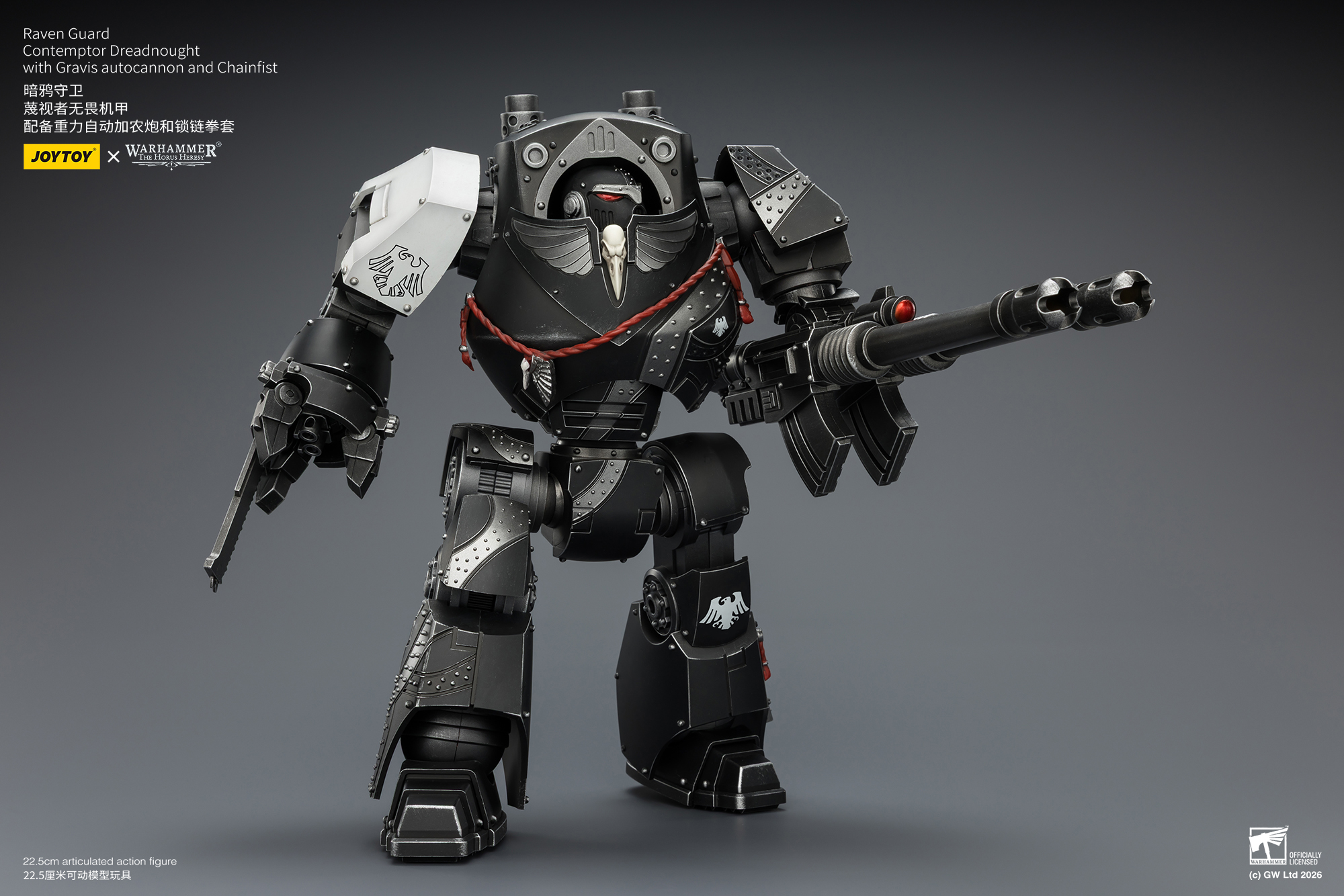 JoyToy Warhammer The Horus Heresy Raven Guard Contemptor Dreadnought with Gravis autocannon and Chainfist