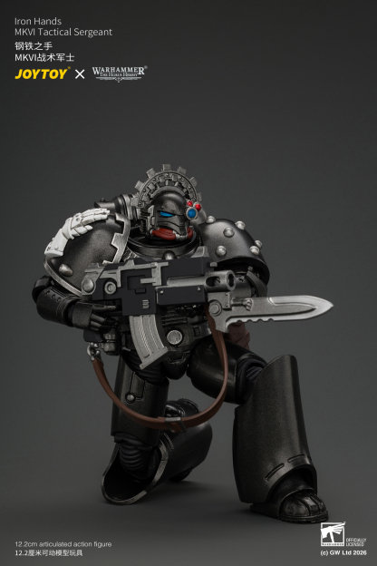 JoyToy Warhammer The Horus Heresy Iron Hands MKVI Tactical Sergeant with Bolter, Plasma Pistol & Power sword