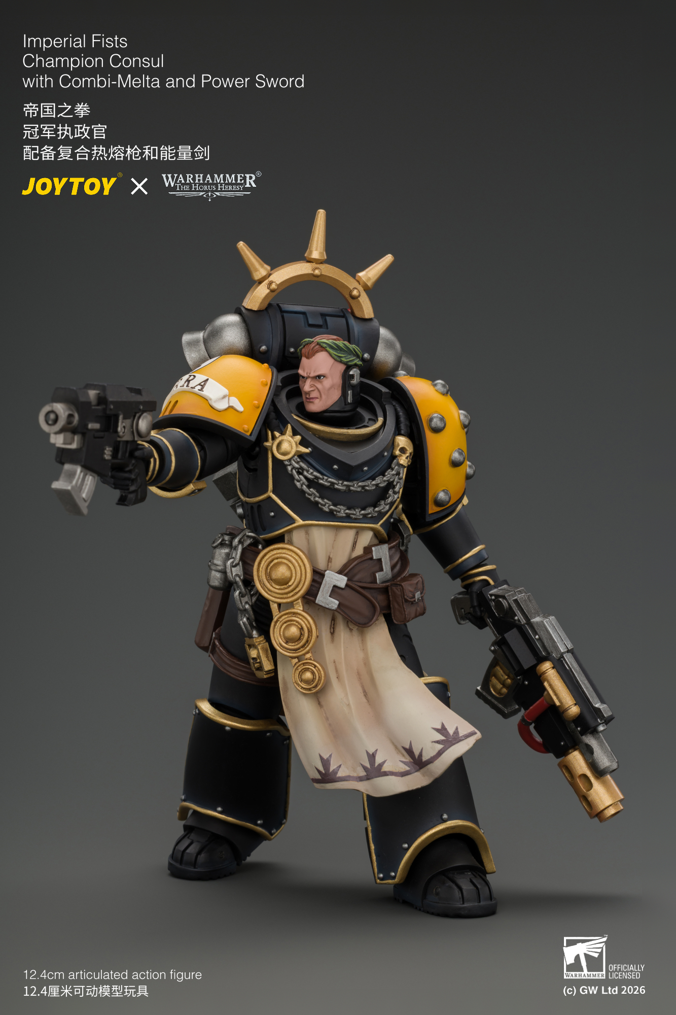 JoyToy Warhammer The Horus Heresy Imperial Fists Champion Consul with Combi-Melta and Power Sword