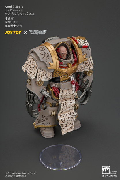 JoyToy Warhammer The Horus Heresy Chaos Space Marines Word Bearers Kor Phaeron with Patriarch's Claws
