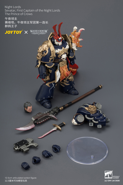 JoyToy Warhammer The Horus Heresy Night Lords Sevatar, First Captain of the Night Lords The Prince of Crows