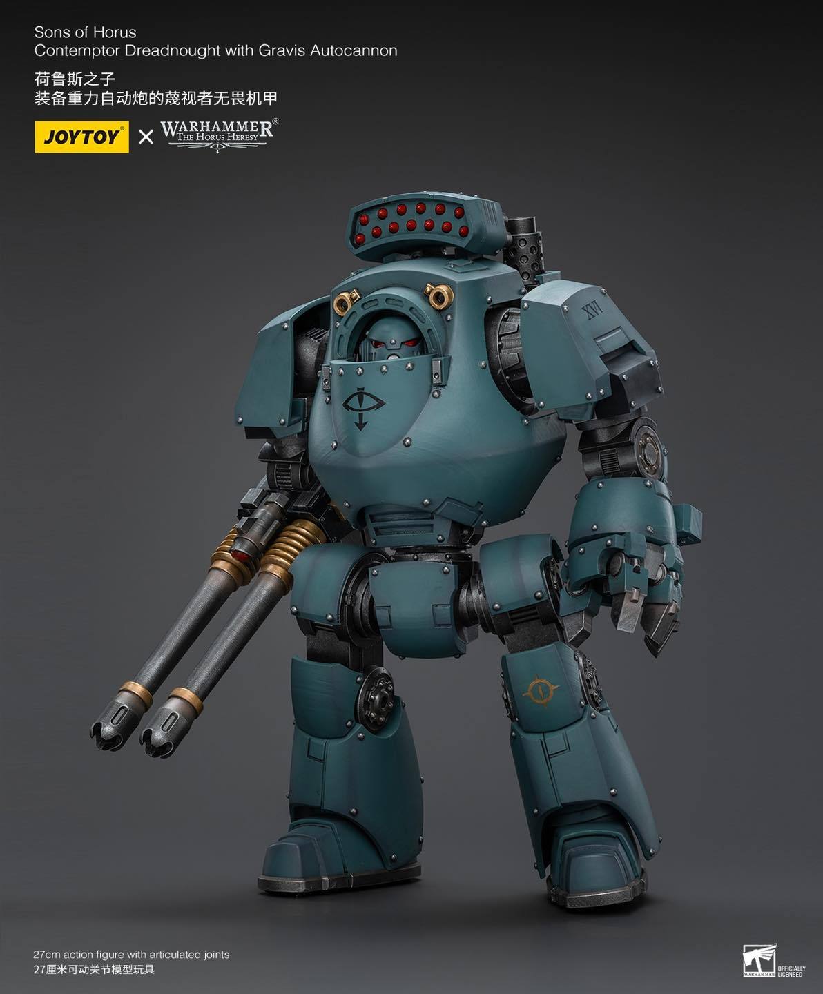 JOYTOY WH40K Sons of Horus Contemptor Dreadnought with Gravis Autocannon