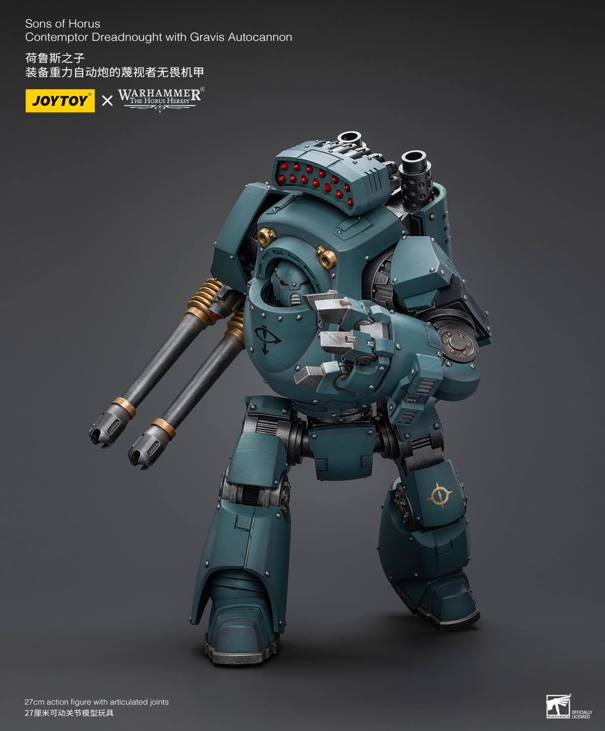 JOYTOY WH40K Sons of Horus Contemptor Dreadnought with Gravis Autocannon