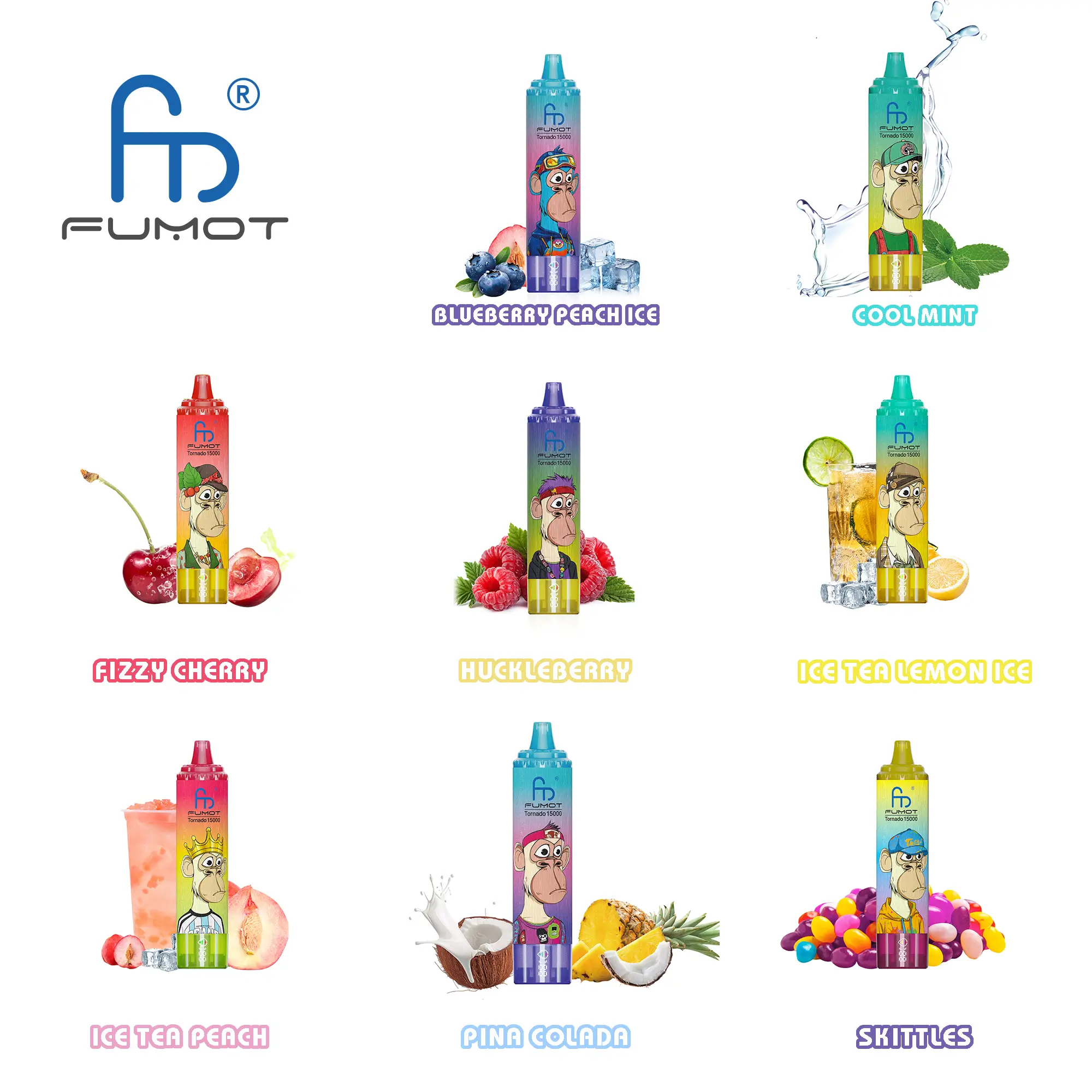 Fumot Tornado 15000 Disposable Vape - 25ML (1 Vape)