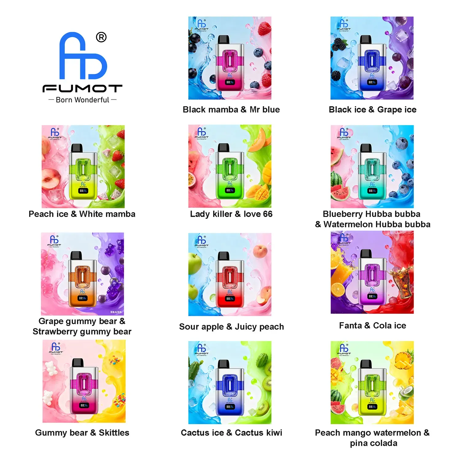 Fumot 50K 2IN1 Disposable Vape - (1 Vape)