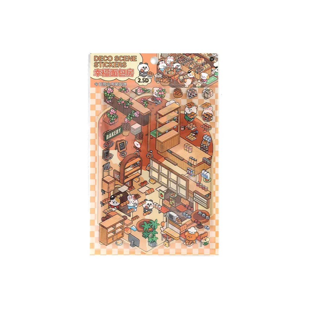 Open For Business DIY 3D Scene Stickers 4 cute and soothing miniature scenes