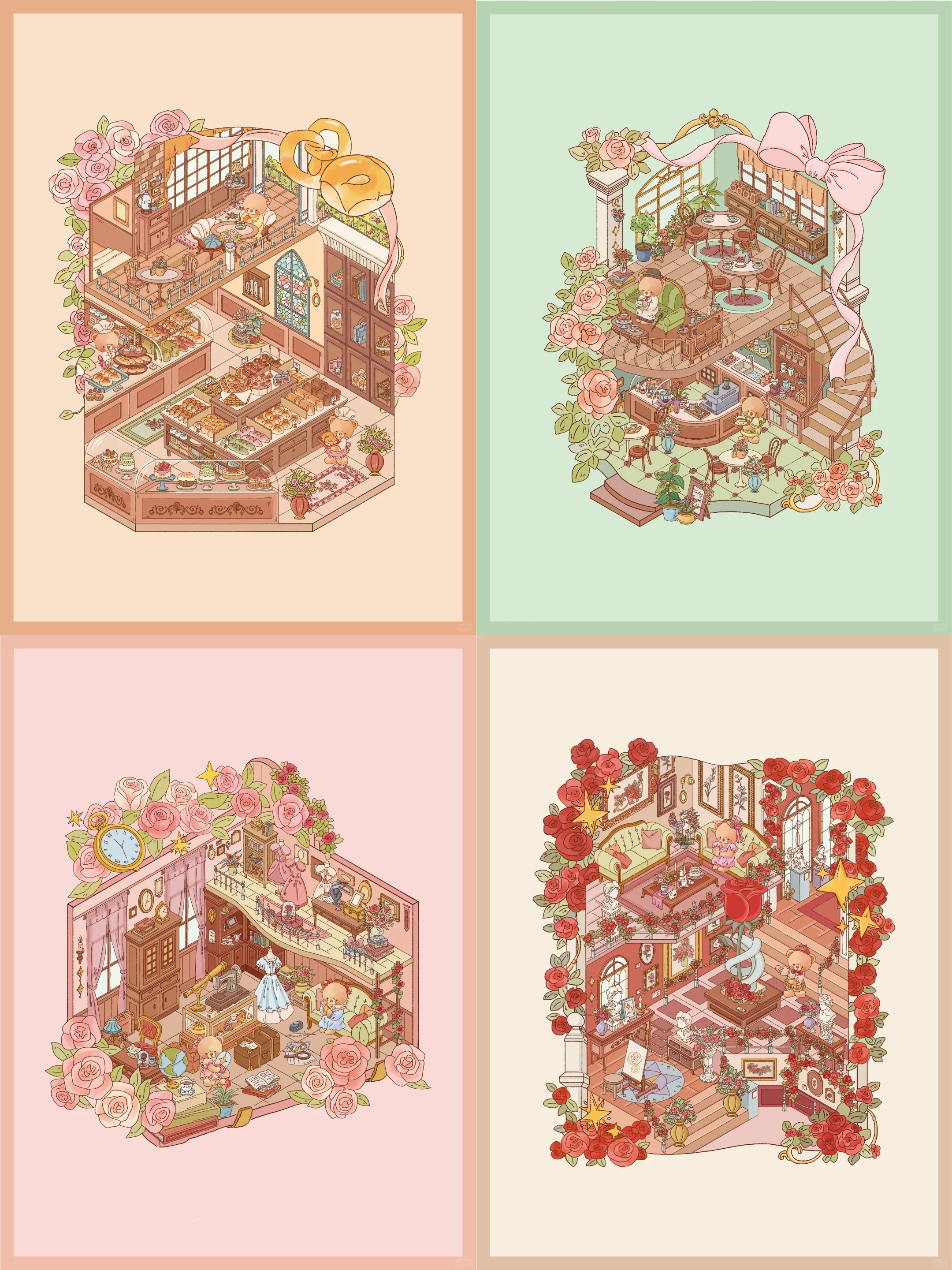 #090 Bear Romantic House
