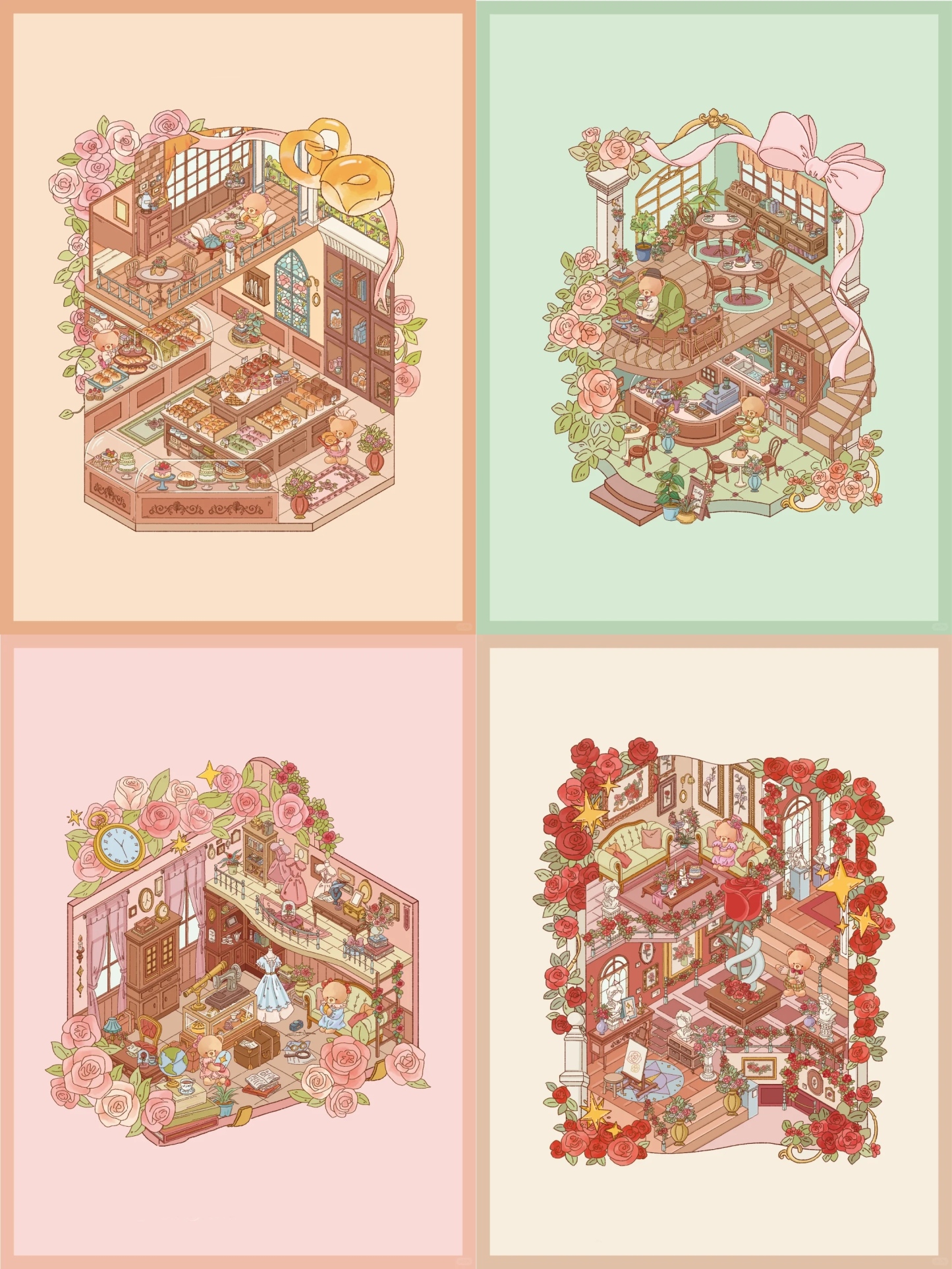 #090 Bear Romantic House
