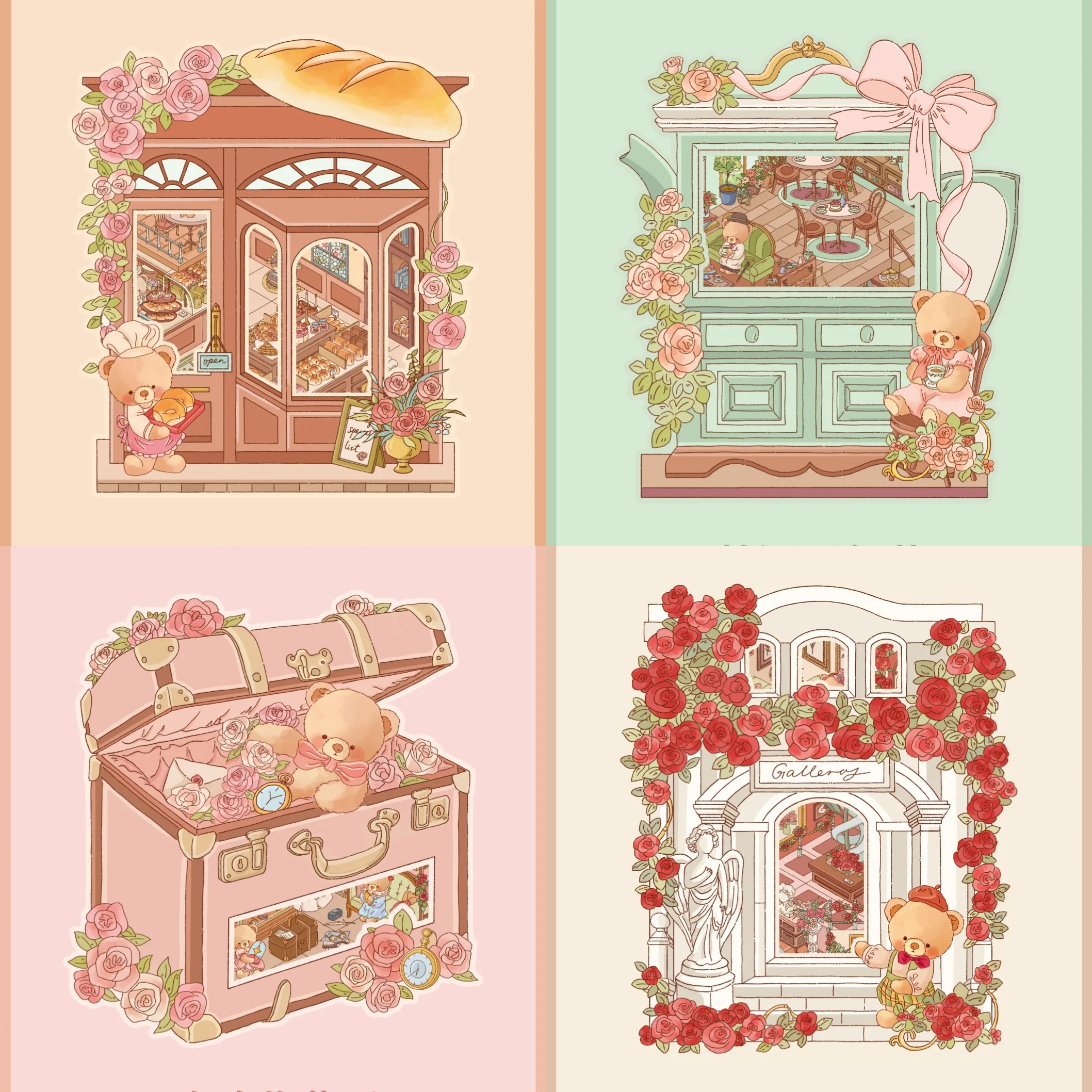 #090 Bear Romantic House