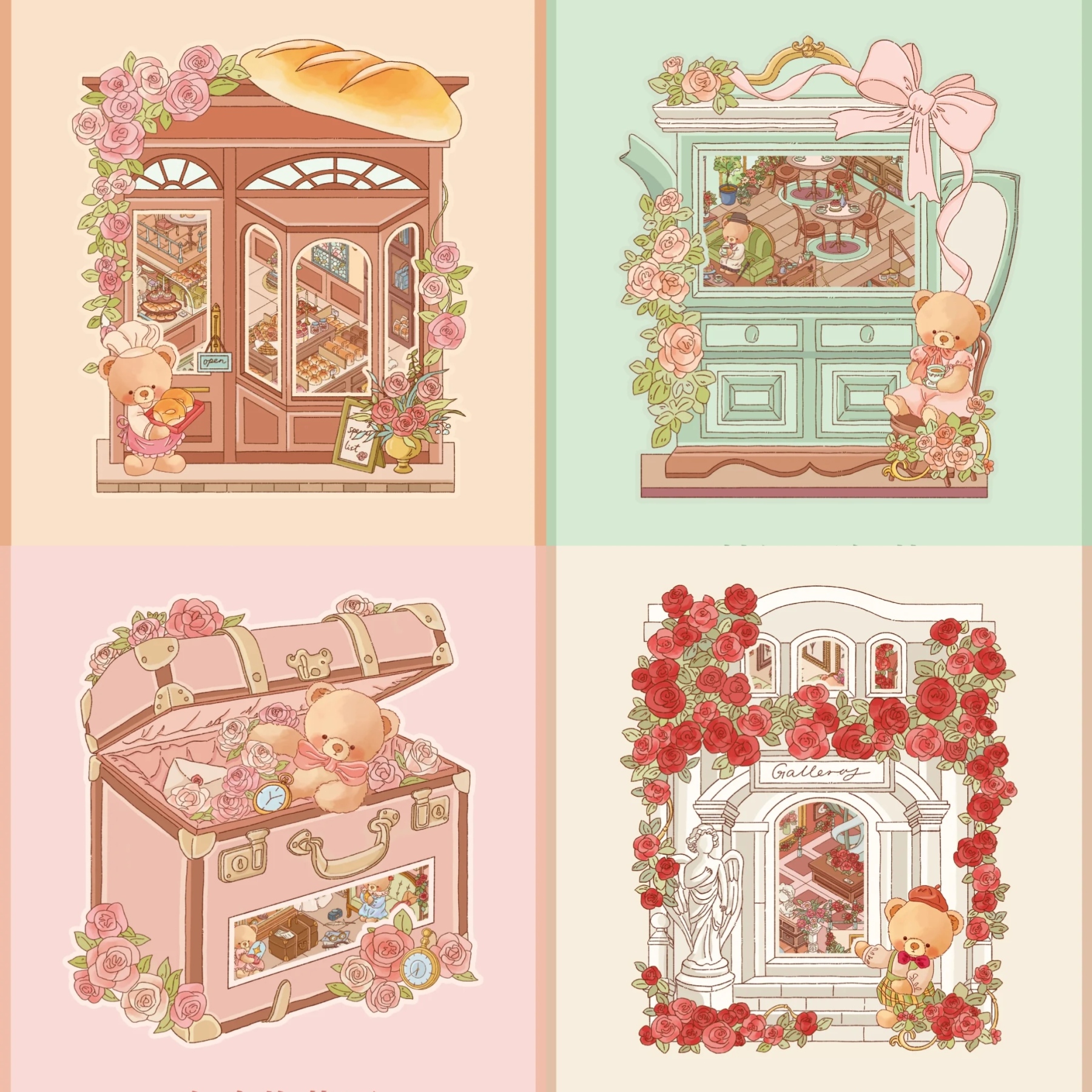 #090 Bear Romantic House