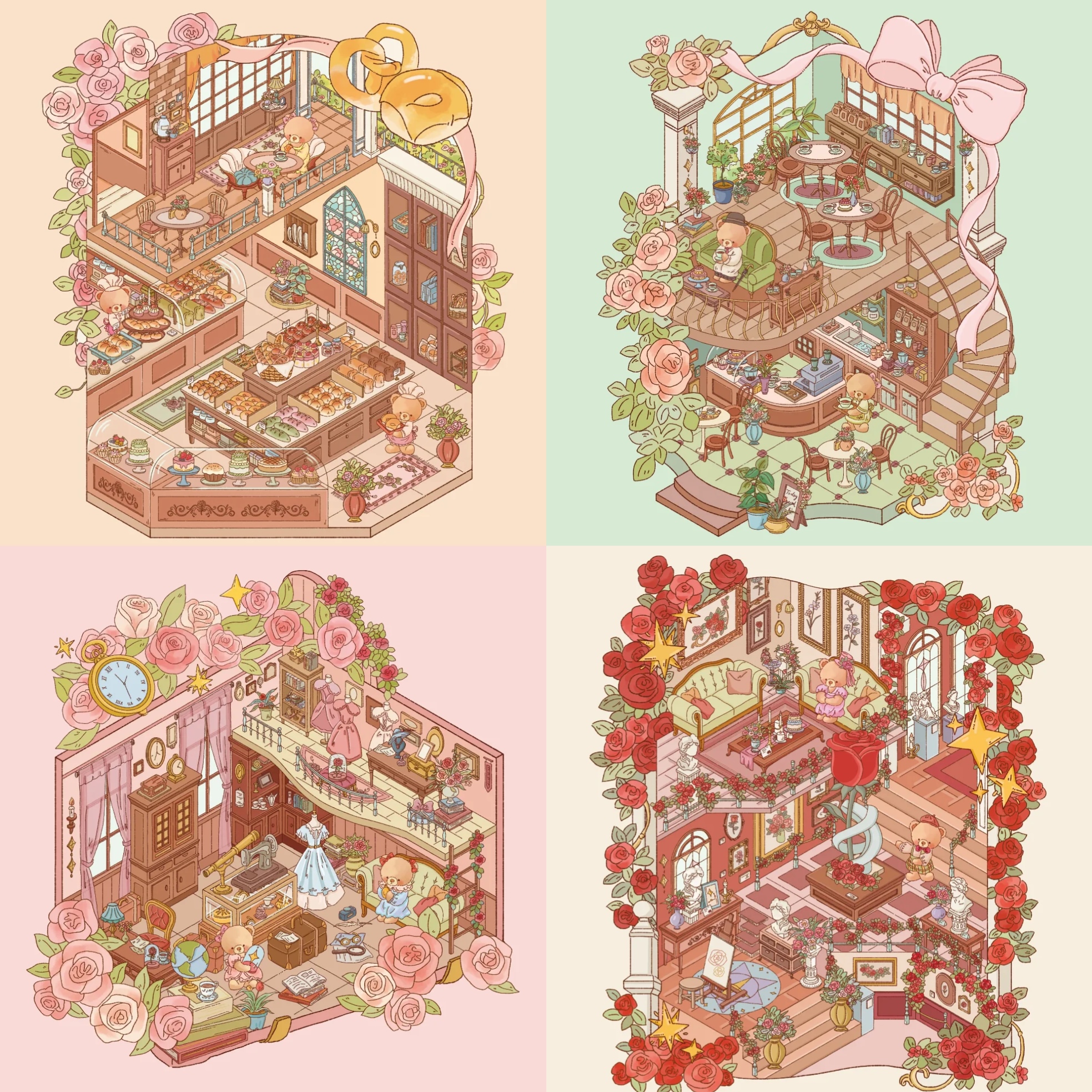 #090 Bear Romantic House