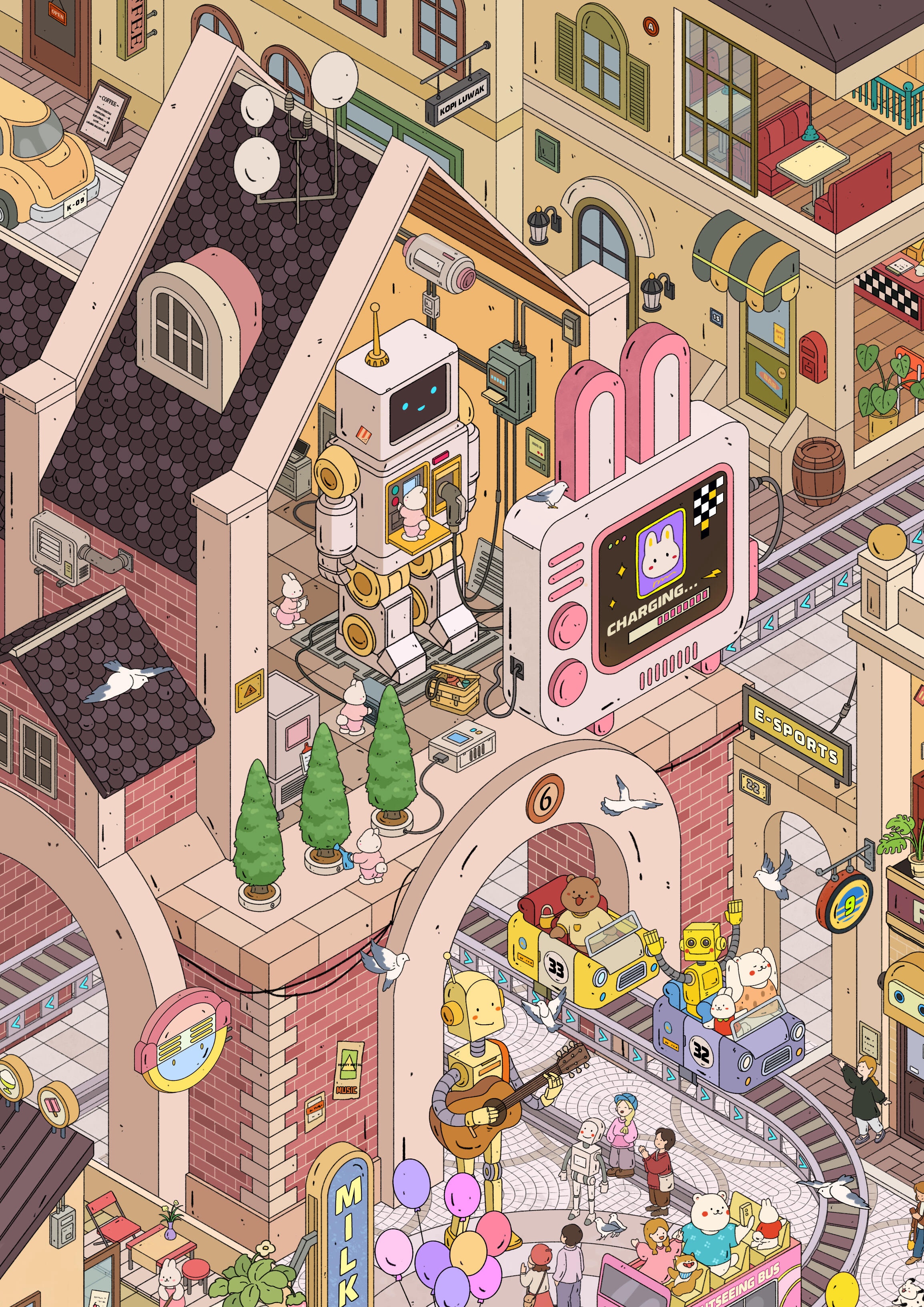 #221 Mechanical Town（Size:L)