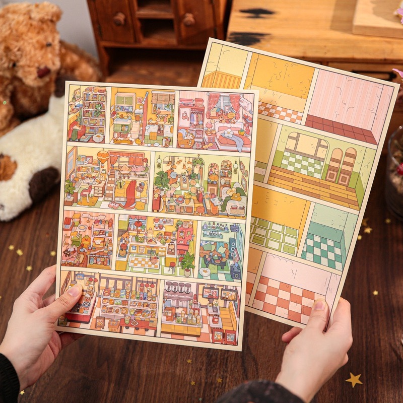#025 Colorful apartment(Size:L)