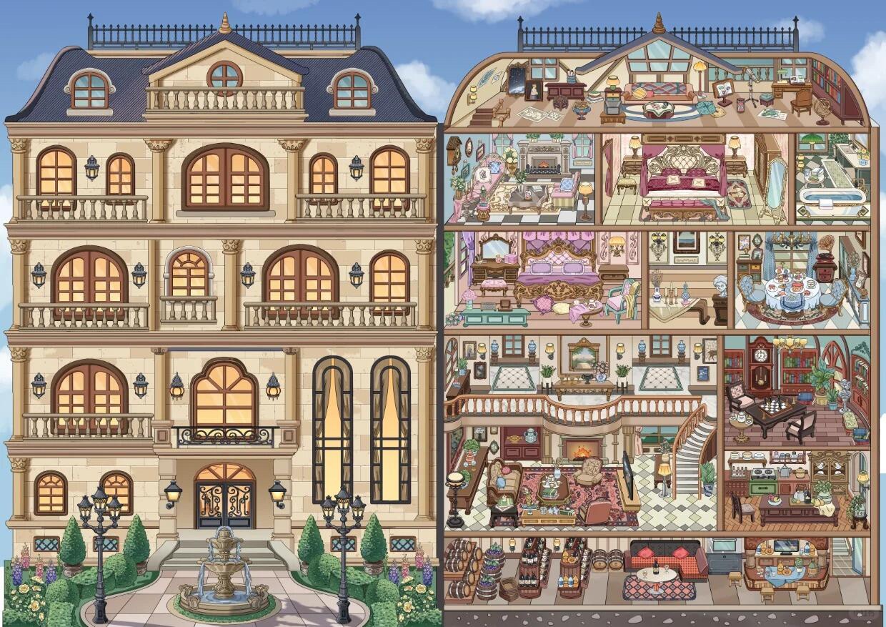 #195 Vintage mansion (Size:XXL)