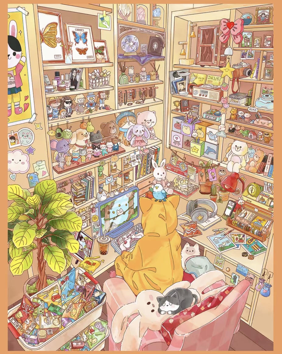 #159 Cozy game time （Size:L)