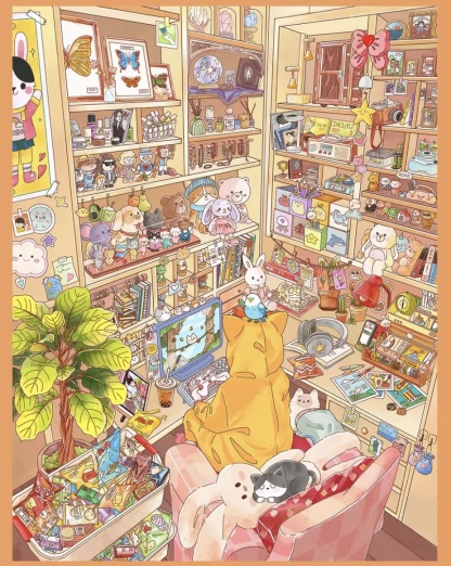 #159 Cozy game time （Size:L)