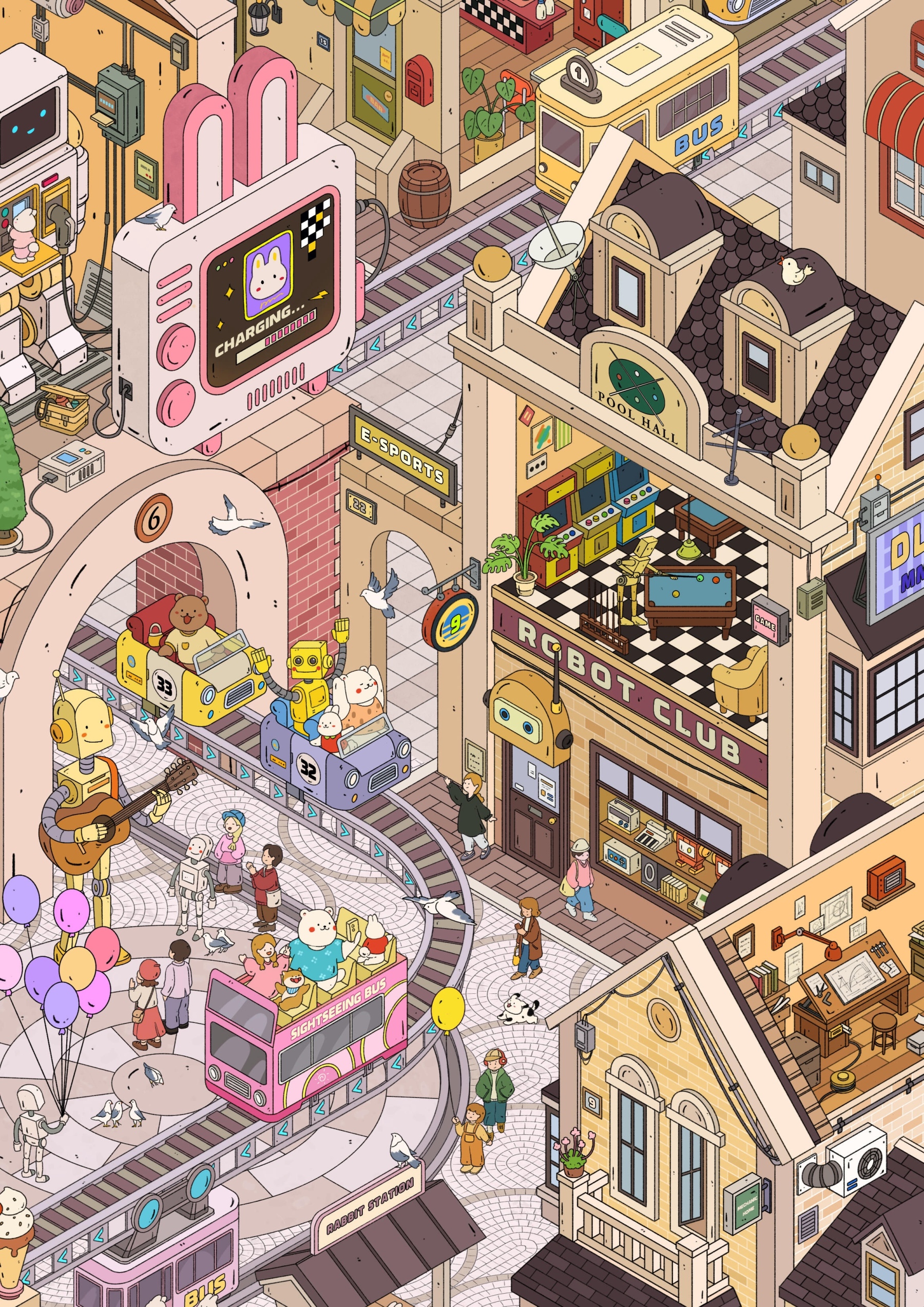 #221 Mechanical Town（Size:L)