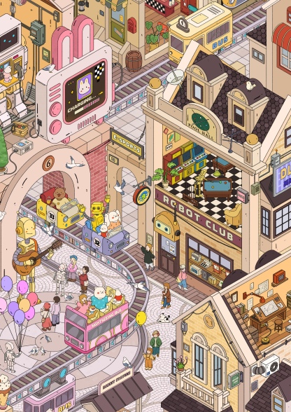 #221 Mechanical Town（Size:L)