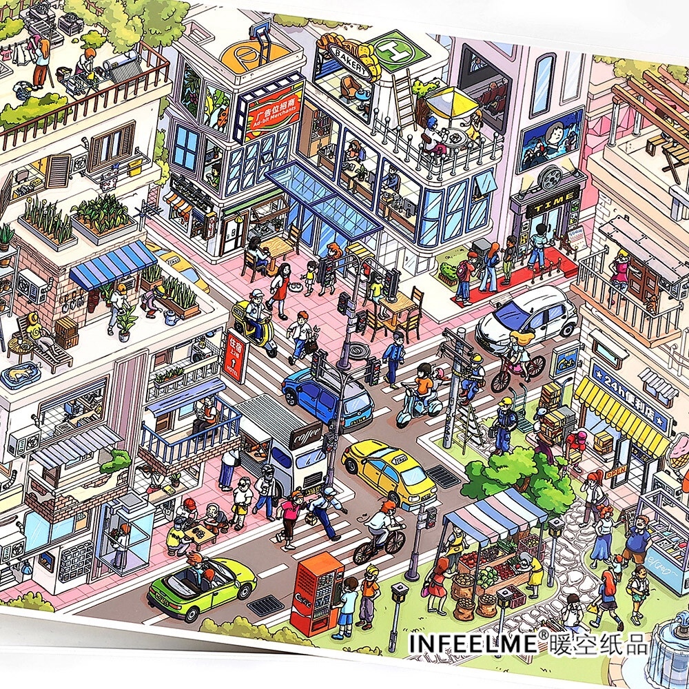 #260 Busy town 31.0(Size:XL)