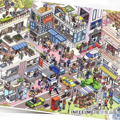 #260 Busy town 31.0(Size:XL)