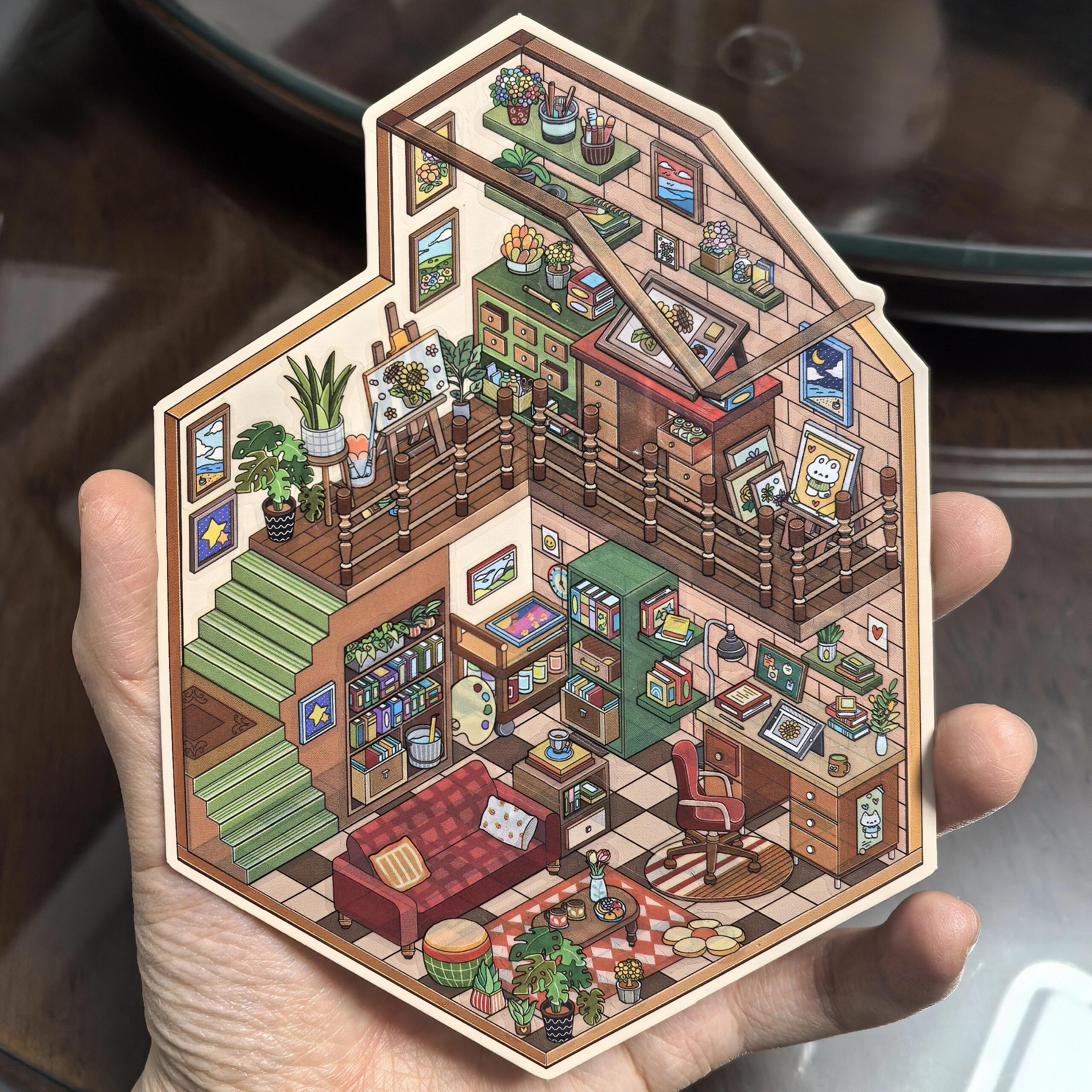 #045 My Cottage Build 4 Magical Worlds -Premium Theme Sticker Collection