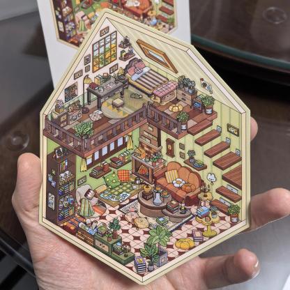 #045 My Cottage Build 4 Magical Worlds -Premium Theme Sticker Collection