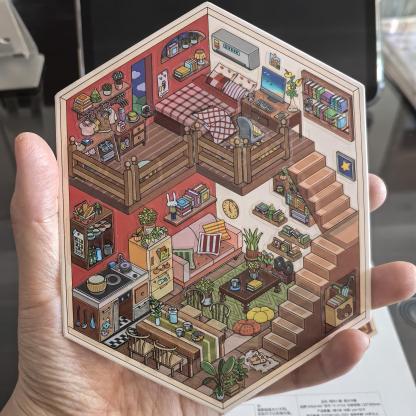 #045 My Cottage Build 4 Magical Worlds -Premium Theme Sticker Collection