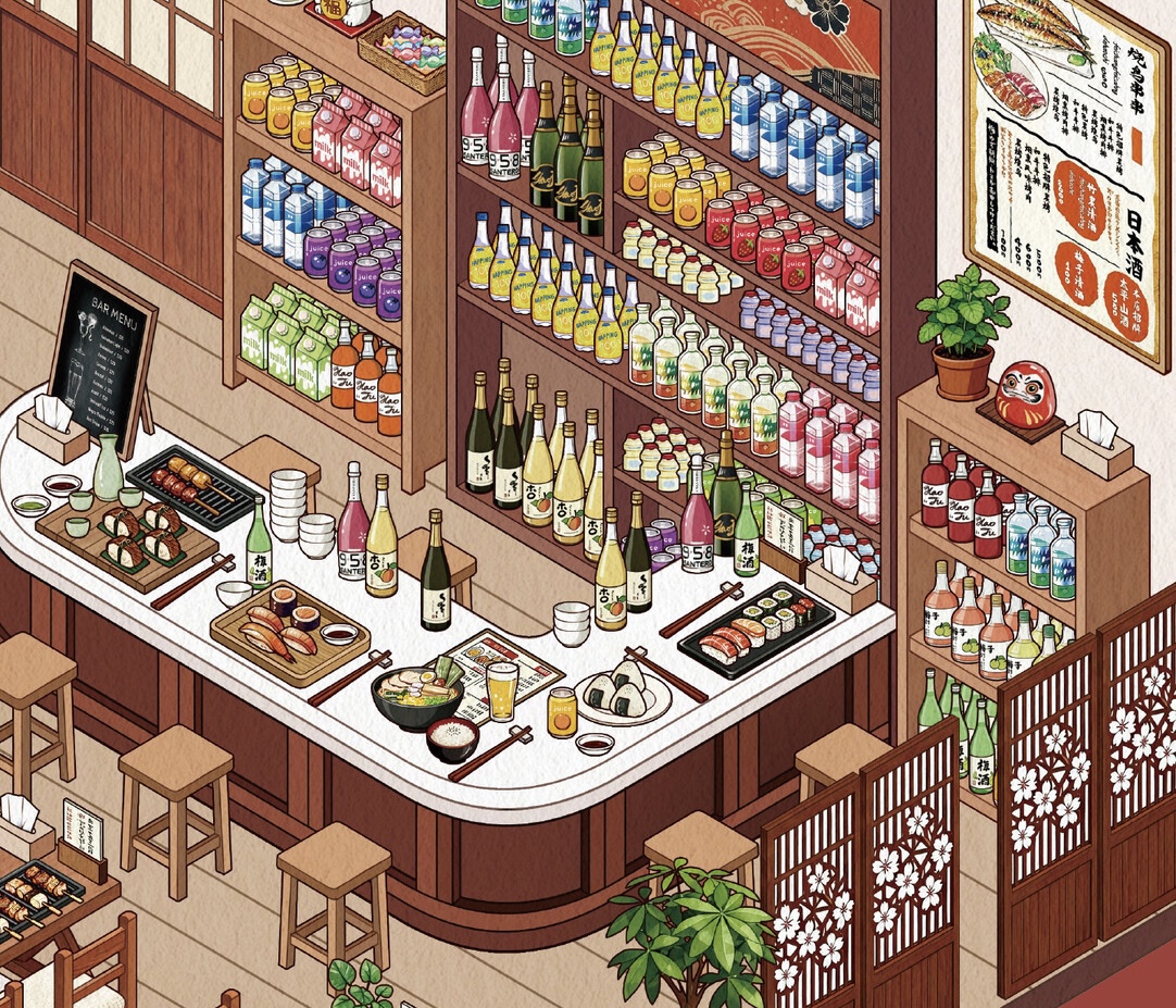 #304 Half price today only!!! Immersive sushi&convenient store(Size:XL)
