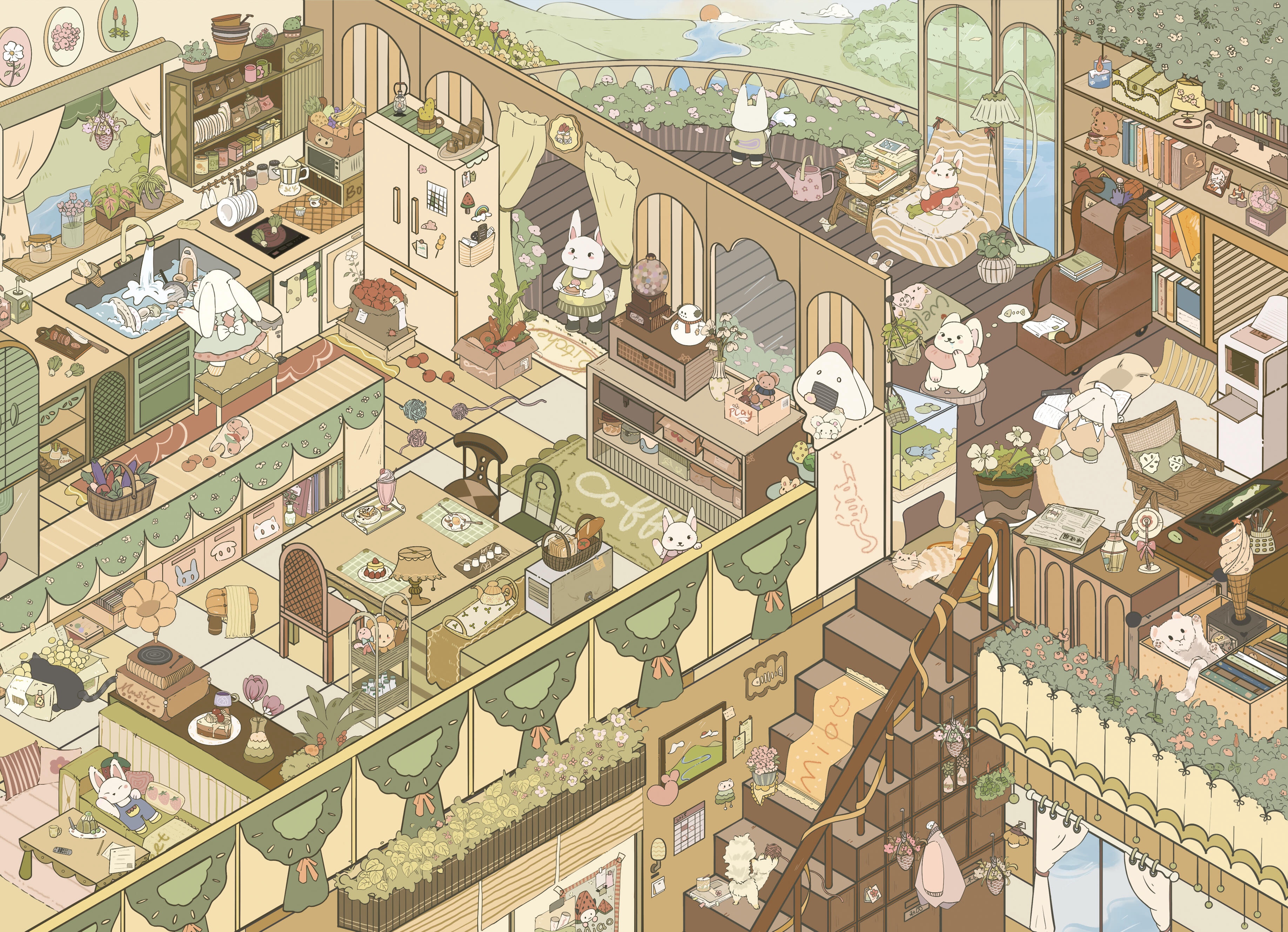 #137 Lovely bunny home(Size:L)