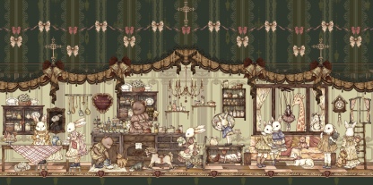 #099 Miss rabbit cake party(Size:L)