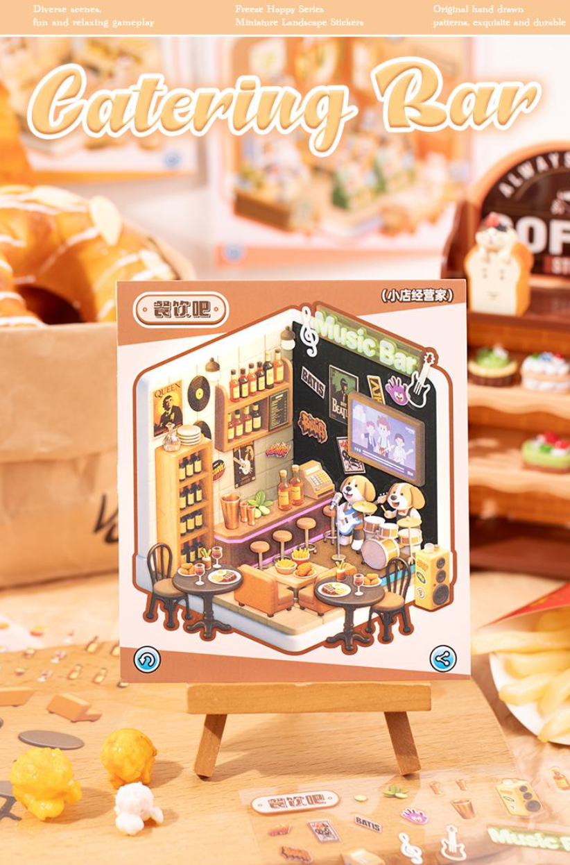 #143 3D Dream Room 3D Scene Sticker Book 8-in-1（Size:S)