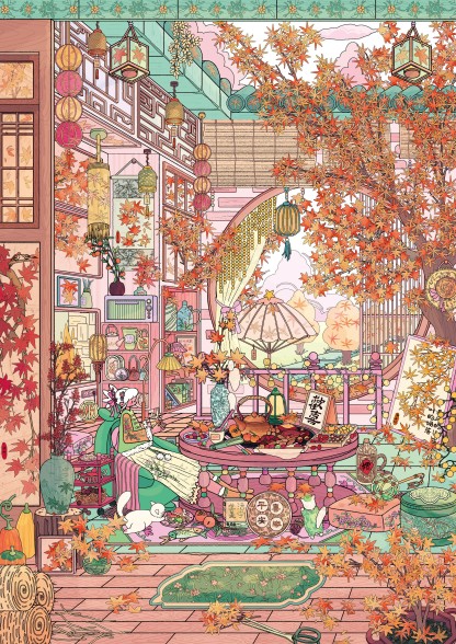 #186 Cherry Blossom & Maple Leaf (Size:XL)