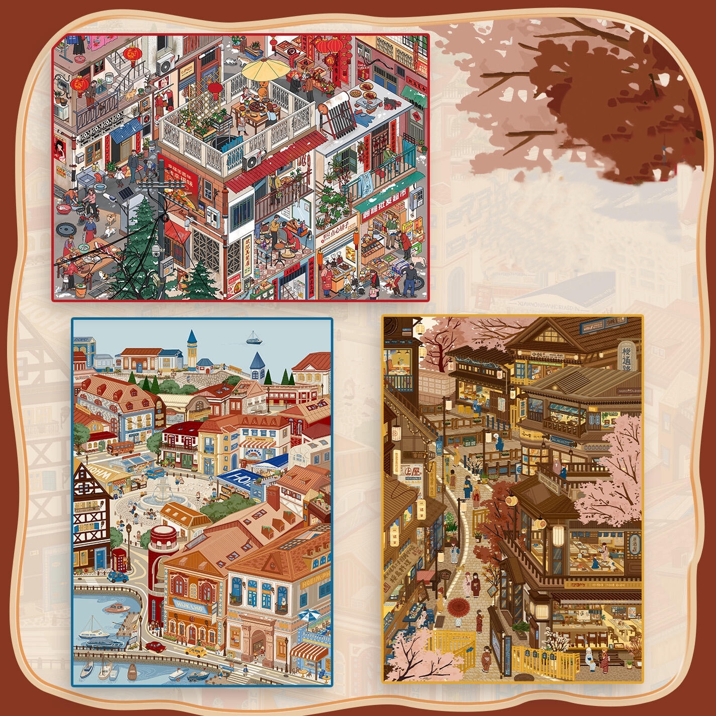 #271 New year town(Size:XL)